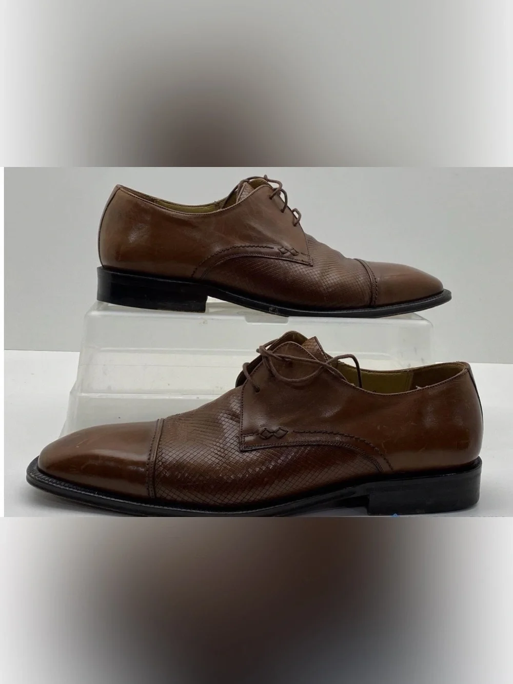 Johnston Murphy Handcrafted Spain Cap Toe Oxford Dress Shoes size 11.5 Vintage